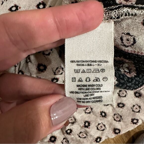 Free People Changing Times boho tunic Womens Small flowy long sleeve top - Picture 8 of 14